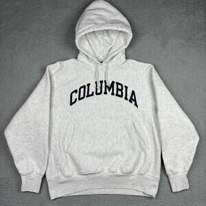 Champion Reverse Weave Sweatshirt Men’s Medium Gray Columbia University Y2K